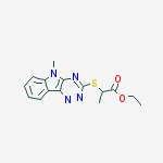 PROPANOIC ACID,2-[(5-METHYL-5H-1,2,4-TRIAZINO[5,6-B]INDOL-3-YL)THIO]-,ETHYL ESTER