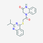2-1H-QUINOXALINONE,3,4-DIHYDRO-4-[[[2-(ISOPROPYL)-4-QUINAZOLINYL]THIO]ACETYL]-