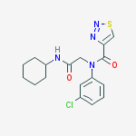 1,2,3-THIADIAZOLE-4-CARBOXAMIDE,N-(3-CHLOROPHENYL)-N-[2-(CYCLOHEXYLAMINO)-2-OXOETHYL]-