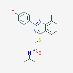 ACETAMIDE,2-[[2-(4-FLUOROPHENYL)-8-METHYL-4-QUINAZOLINYL]THIO]-N-(ISOPROPYL)-