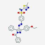 4-{(E)-[1-benzoyl-3-(4-ethoxyphenyl)-5-phenyl-1H-pyrazol-4-yl]diazenyl}-N-(5-methyl-1,3,4-thiadiazol-2-yl)benzenesulfonamide