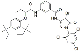 4-Bromo-3-[3-[2-(2,4-di-tert-pentylphenoxy)butyrylamino]benzoylamino]-1-(2,4,6-trichlorophenyl)-1H-pyrazol-5(4H)-one