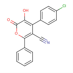 2H-Pyran-5-carbonitrile, 4-(4-chlorophenyl)-3-hydroxy-2-oxo-6-phenyl-