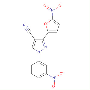 1H-Pyrazole-4-carbonitrile, 3-(5-nitro-2-furanyl)-1-(3-nitrophenyl)-