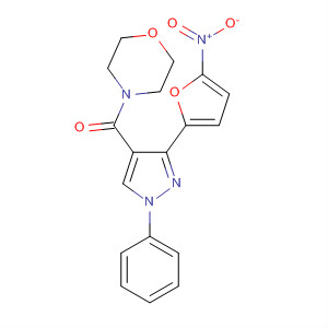 Morpholine, 4-[[3-(5-nitro-2-furanyl)-1-phenyl-1H-pyrazol-4-yl]carbonyl]-