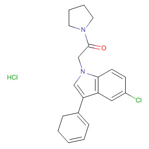 1H-Indole, 5-chloro-2,3-dihydro-3-phenyl-1-(1-pyrrolidinylacetyl)-,monohydrochloride