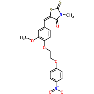 (5E)-5-{3-methoxy-4-[2-(4-nitrophenoxy)ethoxy]benzylidene}-3-methyl-2-thioxo-1,3-thiazolidin-4-one