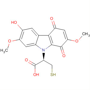 9H-Carbazole-9-acetic acid,1,4-dihydro-6-hydroxy-a-(mercaptomethyl)-2,7-dimethoxy-1,4-dioxo-,(R)-
