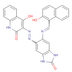 2(1H)-Quinolinone,3-[[2,3-dihydro-6-[[(2-hydroxy-1-naphthalenyl)methylene]amino]-2-oxo-1H-benzimidazol-5-yl]azo]-4-hydroxy-