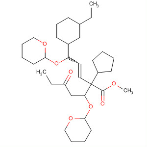 Cyclopentaneheptanoic acid,2-[3-(3-ethylcyclohexyl)-3-[(tetrahydro-2H-pyran-2-yl)oxy]-1-propenyl]-5-oxo-3-[(tetrahydro-2H-pyran-2-yl)oxy]-, methyl ester