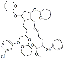 7-[2-[4-(3-Chlorophenoxy)-3-[(tetrahydro-2H-pyran-2-yl)oxy]-1-butenyl]-3,5-bis[(tetrahydro-2H-pyran-2-yl)oxy]cyclopentyl]-2-phenylseleno-5-heptenoic acid methyl ester