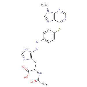 Histidine, N-acetyl-5-[[4-[(9-methyl-9H-purin-6-yl)thio]phenyl]azo]-