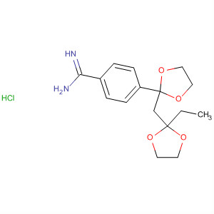 Benzenecarboximidamide,4-[2-[(2-ethyl-1,3-dioxolan-2-yl)methyl]-1,3-dioxolan-2-yl]-,monohydrochloride