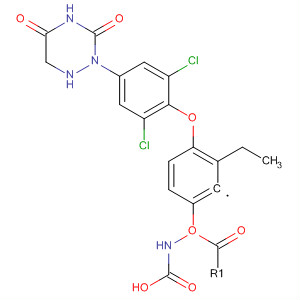 Carbamic acid,[4-[2,6-dichloro-4-(4,5-dihydro-3,5-dioxo-1,2,4-triazin-2(3H)-yl)phenoxy]phenyl]-, ethyl ester