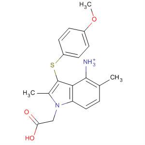 1H-Indole-1-acetic acid, 3-[(4-methoxyphenyl)thio]-2,5-dimethyl-,ammonium salt