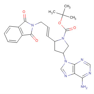 1-Pyrrolidinecarboxylic acid,4-(6-amino-9H-purin-9-yl)-2-[(1E)-3-(1,3-dihydro-1,3-dioxo-2H-isoindol-2-yl)-1-propenyl]-, 1,1-dimethylethyl ester, (2R,4R)-