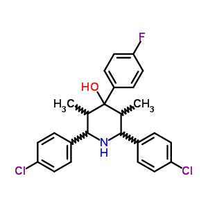 2,6-bis(4-chlorophenyl)-4-(4-fluorophenyl)-3,5-dimethylpiperidin-4-ol