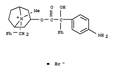 3-{[(4-aminophenyl)(hydroxy)phenylacetyl]oxy}-8-benzyl-8-methyl-8-azoniabicyclo[3.2.1]octane bromide