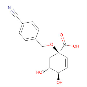 2-Cyclohexene-1-carboxylic acid,1-[(4-cyanophenyl)methoxy]-4,5-dihydroxy-, (1R,4R,5R)-