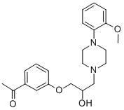3-[2-Hydroxy-3-[4-(2-methoxyphenyl)piperazino]propoxy]acetophenone