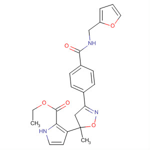 1H-Pyrrole-2-carboxylic acid,3-[3-[4-[[(2-furanylmethyl)amino]carbonyl]phenyl]-4,5-dihydro-5-methyl-5-isoxazolyl]-, ethyl ester