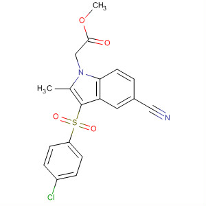 1H-Indole-1-acetic acid, 3-[(4-chlorophenyl)sulfonyl]-5-cyano-2-methyl-,methyl ester