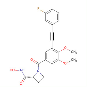 2-Azetidinecarboxamide,1-[3-[(3-fluorophenyl)ethynyl]-4,5-dimethoxybenzoyl]-N-hydroxy-, (2R)-