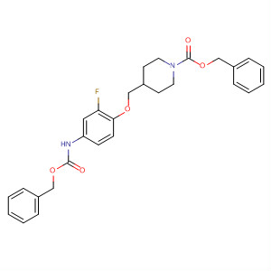 1-Piperidinecarboxylic acid,4-[[2-fluoro-4-[[(phenylmethoxy)carbonyl]amino]phenoxy]methyl]-,phenylmethyl ester