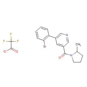 Pyrrolidine, 1-[[5-(2-bromophenyl)-3-pyridinyl]carbonyl]-2-methyl-,mono(trifluoroacetate)