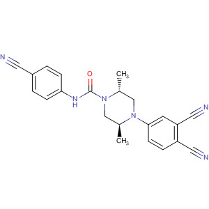 1-Piperazinecarboxamide,N-(4-cyanophenyl)-4-(3,4-dicyanophenyl)-2,5-dimethyl-, (2R,5S)-