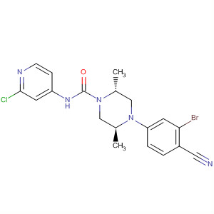 1-Piperazinecarboxamide,4-(3-bromo-4-cyanophenyl)-N-(2-chloro-4-pyridinyl)-2,5-dimethyl-,(2R,5S)-
