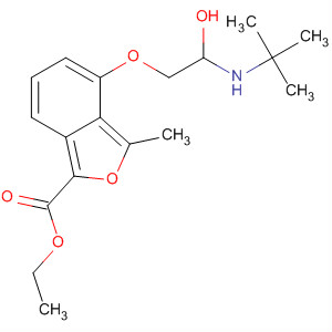 2-Benzofurancarboxylic acid,4-[2-[(1,1-dimethylethyl)amino]-2-hydroxyethoxy]-3-methyl-, ethyl ester