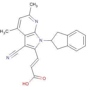 2-Propenoic acid,3-[3-cyano-1-(2,3-dihydro-1H-inden-2-yl)-4,6-dimethyl-1H-pyrrolo[2,3-b]pyridin-2-yl]-, (2E)-