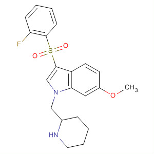 1H-Indole,3-[(2-fluorophenyl)sulfonyl]-6-methoxy-1-(2-piperidinylmethyl)-
