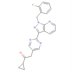 Ethanone,1-cyclopropyl-2-[2-[1-[(2-fluorophenyl)methyl]-1H-pyrazolo[3,4-b]pyridin-3-yl]-5-pyrimidinyl]-