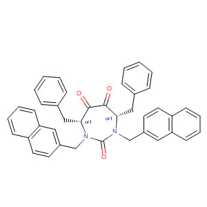 1H-1,3-Diazepine-2,5,6(7H)-trione,dihydro-1,3-bis(2-naphthalenylmethyl)-4,7-bis(phenylmethyl)-,(4R,7S)-rel-