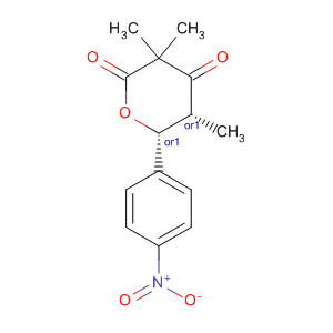 2H-Pyran-2,4(3H)-dione, dihydro-3,3,5-trimethyl-6-(4-nitrophenyl)-,(5R,6R)-rel-