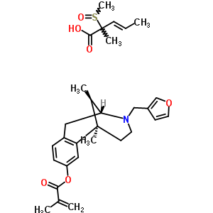 (3E)-2-methyl-2-(methylsulfinyl)pent-3-enoic acid - (2R,6R,11R)-3-(furan-3-ylmethyl)-6,11-dimethyl-1,2,3,4,5,6-hexahydro-2,6-methano-3-benzazocin-8-yl 2-methylprop-2-enoate (1:1)