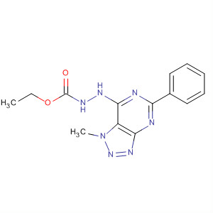 Hydrazinecarboxylic acid,2-(1-methyl-5-phenyl-1H-1,2,3-triazolo[4,5-d]pyrimidin-7-yl)-, ethyl ester