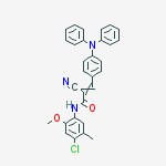 N-(4-chloro-2-methoxy-5-methylphenyl)-2-cyano-3-[4-(n-phenylanilino)phenyl]prop-2-enamide