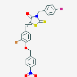 5-({3-bromo-4-[(4-nitrobenzyl)oxy]phenyl}methylidene)-3-(4-fluorobenzyl)-2-thioxo-1,3-thiazolidin-4-one