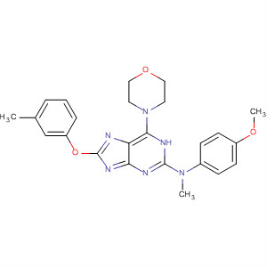 1H-Purin-2-amine,N-(4-methoxyphenyl)-N-methyl-8-(3-methylphenoxy)-6-(4-morpholinyl)-