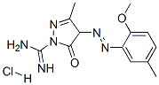 4,5-dihydro-4-[(2-methoxy-5-methylphenyl)azo]-3-methyl-5-oxo-1H-pyrazole-1-carboxamidine monohydrochloride