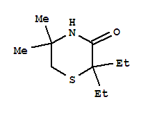 2,2-diethyl-5,5-dimethylmorpholine-3-thione