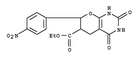 ethyl 7-(4-nitrophenyl)-2,4-dioxo-1,3,4,5,6,7-hexahydro-2H-pyrano[2,3-d]pyrimidine-6-carboxylate