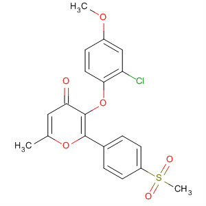 4H-Pyran-4-one,3-(2-chloro-4-methoxyphenoxy)-6-methyl-2-[4-(methylsulfonyl)phenyl]-
