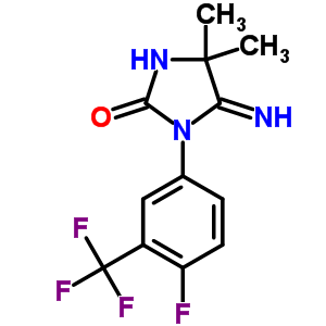 (5E)-1-[4-fluoro-3-(trifluoromethyl)phenyl]-5-imino-4,4-dimethylimidazolidin-2-one