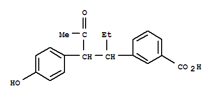 3-[4-(4-hydroxyphenyl)-5-oxohexan-3-yl]benzoic acid