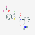 N-(2-carbamoylphenyl)-3-chloro-4-(difluoromethoxy)-1-benzothiophene-2-carboxamide