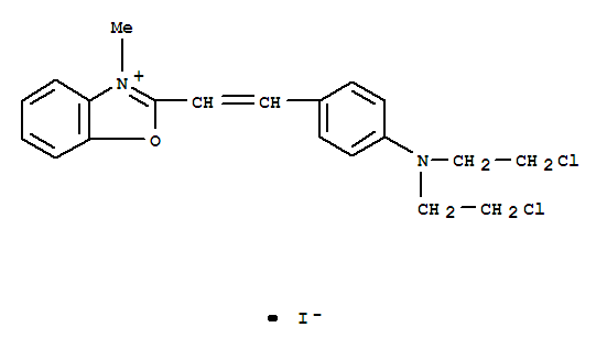 2-(2-{4-[bis(2-chloroethyl)amino]phenyl}ethenyl)-3-methyl-1,3-benzoxazol-3-ium